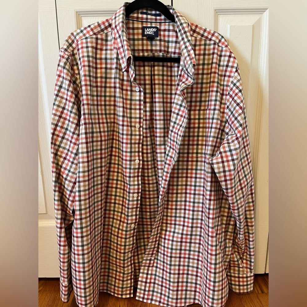 Lands’ End Men's Traditional Fit No Iron Twill Shirt